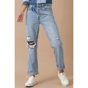 NEW THE DENIM LAB cuffed cuties rolled up boyfriend jeans in light vintage